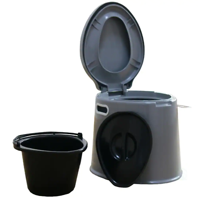 #ad #ad Portable Travel Toilet Camping Hiking Non electric Waterless Composting Commode $50.22