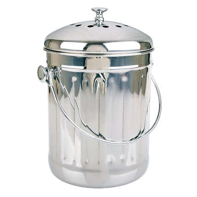 #ad #ad Appetito Stainless Steel Compost Bin 4.5L Genuine Sturdy Quality Dishwasher Safe C $63.99