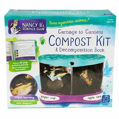 Nancy B#x27;s Science Club Garbage to Gardens Compost Kit amp; Decomposition Book $23.95