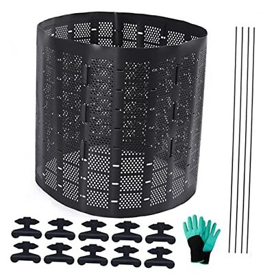 #ad Compost Bin Outdoor Composter Bin 220 Gallon Easy Black with Gloves $46.51