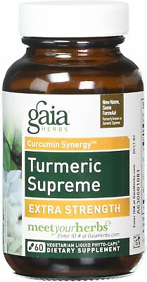 Turmeric Supreme Gaia Herbs 60 VCaps EXP 11 23 $15.50