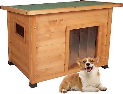 Outdoor Large Wooden Dog Ceder Insulated Warm Dog House Weatherproof $124.99