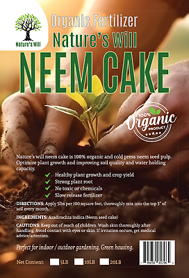 #ad #ad Nature#x27;s Will Neem Cake 100% Organic Fertilizer for Healthy Growth Crop Yield $24.95