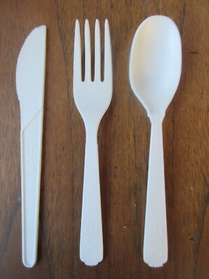 #ad #ad 3600 3 piece set of New 6 inch 15 cm ECO Compostable Medium Weight Cutlery C $432.00