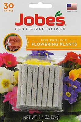 #ad #ad Jobe#x27;s Flower Indoor Outdoor Plants Fertilizer Food Spikes 30 Pack $10.58
