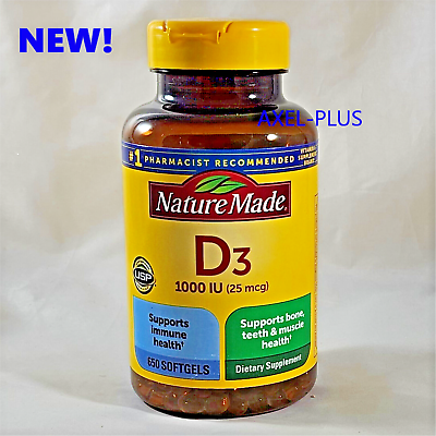 #ad Nature Made Vitamin D3 25 mcg. 650 Softgels $22.93