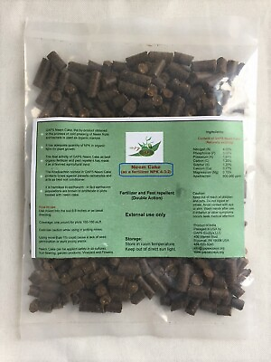 GAPS Organic Neem Seed Meal Fertilizer Large Pellets for slow release 5 lb $29.96