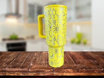 #ad Chickens Laser Engraved 40 oz Insulated Tumbler with Handle Lid and Straw. Doubl $49.99