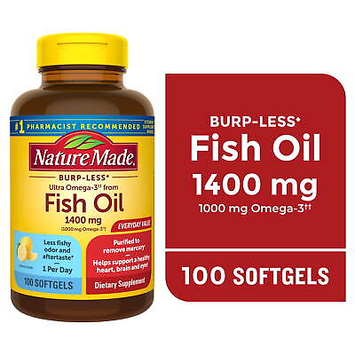 #ad #ad Nature Made Burp Less Omega 3 from Fish Oil 1400 Mg Minis Softgels 100 Count $21.98