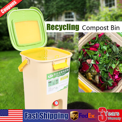 #ad #ad 21L Recycle Composter Aerated Compost Bin Bokashi Bucket Kitchen Food Waste $49.40