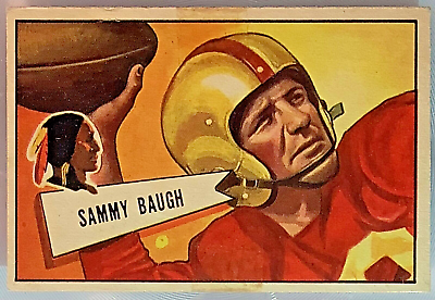 #ad 1952 BOWMAN #30 Small SAMMY BAUGH REDSKINS Great Gift Sport Cards $148.50