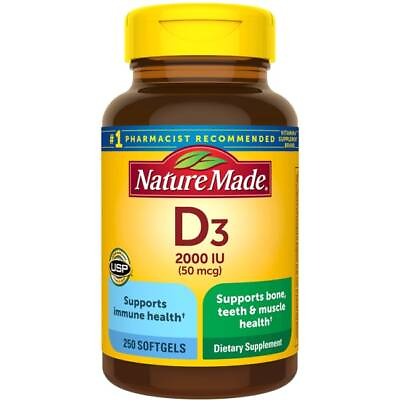 #ad Nature Made Vitamin D3 2000 Iu 50 mcg 250 Sgels $21.29