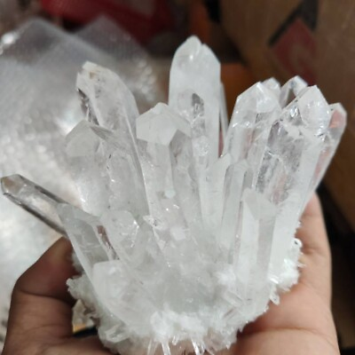 150g Large Natural White Clear Quartz Crystal Cluster Mineral Rock Stone Healing GBP 9.99