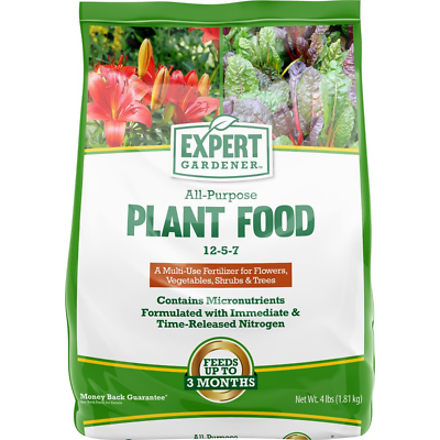 #ad PLANT FOOD FERTILIZER All Purpose Flowers Vegetables Shrubs12 5 7 4 Lb. $14.79