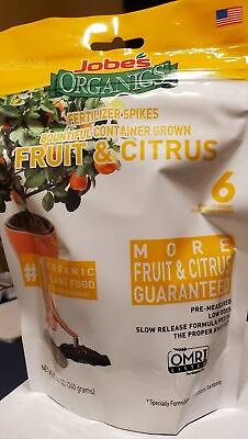 #ad Jobes Organics Fertilizer Spike Pack FRUIT amp; CITRUS 1 BAG OF 6 SPIKES $10.49