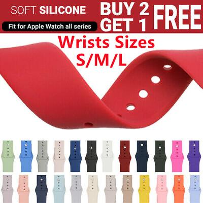 for Apple Watch Band Silicone Strap 1 2 3 4 5 6 7 8 SE Sport 38 40 41 42 44 45mm $3.85