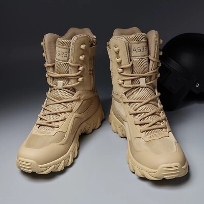 #ad Zapatos Botas Para Trabajar de Hombre Casuales Altas Militares Calzado Masculino $69.00