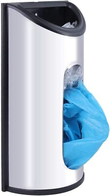 Stainless Steel Kitchen Grocery Plastic Bag Holder Dispenser Saver Wall Mount $13.75