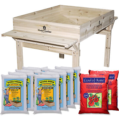 #ad Gardner Wooden Garden Bed with WIGGLE WORM Raised Bed Soil Fertilizer 360 Lbs $277.57