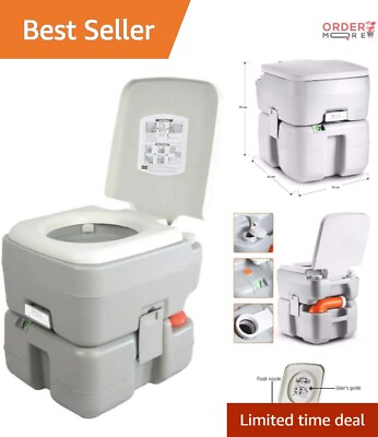 #ad Compact Portable Toilet with Large Waste Tank 100 120 Flushes for RV Camping $193.78