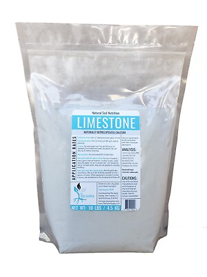 #ad 10 Lbs Limestone Calcium Carbonate Powder Organic Fertilizer pH Neutralizer $25.00
