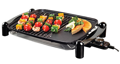 Electric Indoor outdoor Grill Portable Smokeless Non Stick Cooking BBQ Griddle $43.00