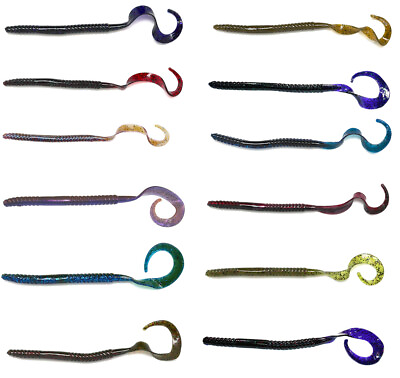 Gambler Ribbon Tail Worms 7 inch 10 inch or 13 inch Bass Soft Plastic Worm $9.28