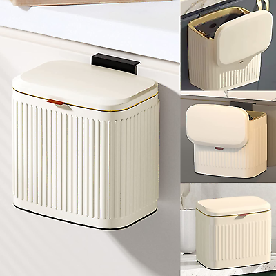 Hanging Kitchen Trash Can with Lid Small Compost Bin for Countertop or under S $42.74