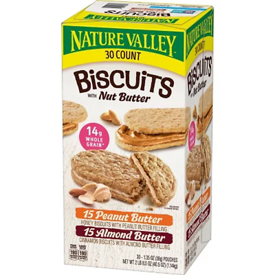#ad #ad Nature Valley Biscuit Sandwich Variety Pack 30 Ct FREE SHIPPING $24.27
