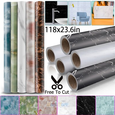 PVC Marble Contact Paper Self Adhesive Peel amp; Stick Kitchen Countertop Wallpaper $10.69