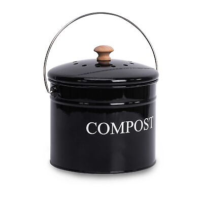 #ad Compost Bin for Kitchen Counter 1 Gallon Compost Bucket for Kitchen Compost... $37.84