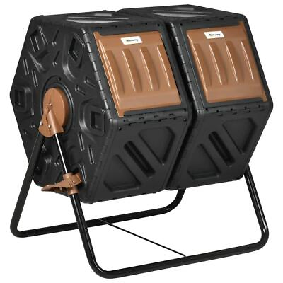 #ad Outsunny Compost Bin 360° Tumbling Design Composter 198 lbs 11 cu ft $119.89