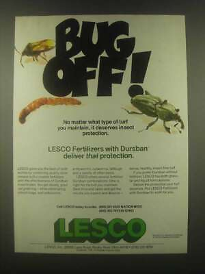 #ad 1985 Lesco Fertilizers with Dursban Ad Bug Off $19.99