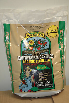 #ad 4.5 Lb. Wiggle Worm Soil Builder Earthworm Castings OMRI Listed Organic Fert. $18.99