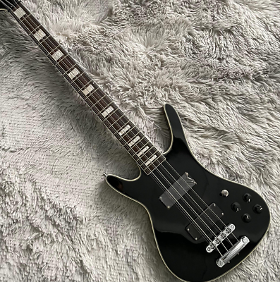 Custom 48 String Electric Bass Guitar Black Color 12 String Chrome Hardware $379.00