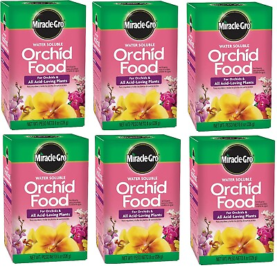 #ad Miracle Gro 1001991 8 oz Water Soluble Orchid Food Fertilizer Pack of 6 $53.89