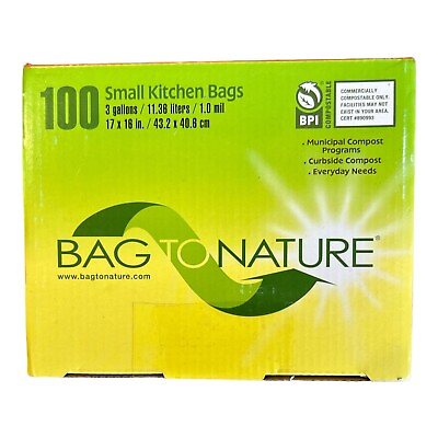 #ad #ad Bag To Nature 100 Small Kitchen Bags 3 Gallons Compostable $22.49