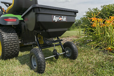 85 Lb Behind Broadcast Spreader Tow Hopper Fertilizer Seed Atv Lawn Tractor Pull $109.99