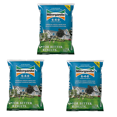 #ad Slow Release Nitrogen Lawn Fertilizer 6 4 0 32 Pounds 32 Pounds Pack of 3 $142.99