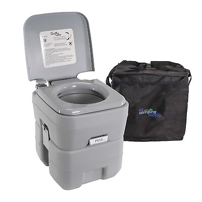 #ad U.S. Camping Supply Portable Toilet with Carry Bag 5.3 Gallon Waste Tank C... $141.03
