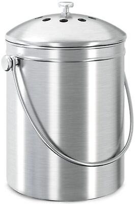 #ad Utopia Kitchen Compost Bin for Kitchen Countertop 1.3 Gallon Compost Bucket $49.99