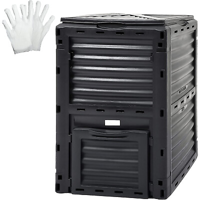 Outdoor Compost Bin 80 Gallon 300L Composter Box w Top Lid and Aeration System $53.06