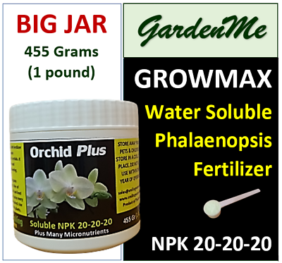 #ad GardenMe: 455 gram Jar NPK 20 20 20 Phalaenopsis Orchid Food Orchid Fertilizer $36.50