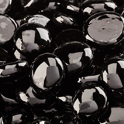 #ad Midnight Black Fire Glass Beads for Indoor and Outdoor Fire Pits or Fireplaces $149.99