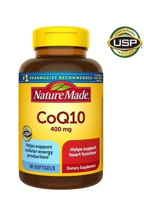#ad Nature Made CoQ10 400 mg. 90 Softgels Heart Health Energy New Sealed Exp 04 2026 $27.99