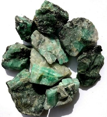 #ad 1 4 lb Rough Natural Emerald 500 carats Cab Lapidary Jewelry rock specimens $10.99
