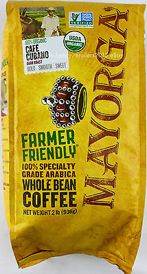 Mayorga USDA Organic Coffee Cafe Arabica Dark Roast Whole Bean 2 Pounds $28.98