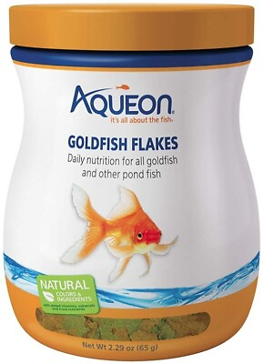#ad Aqueon Goldfish Flakes Daily Nutrition All Goldfish Pond Fish 2.29 oz $10.85