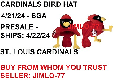 #ad ST. LOUIS CARDINALS BIRD HAT 4 21 24 SGA NEW ADULT SIZE CHILD CAN WEAR PRESALE $39.98