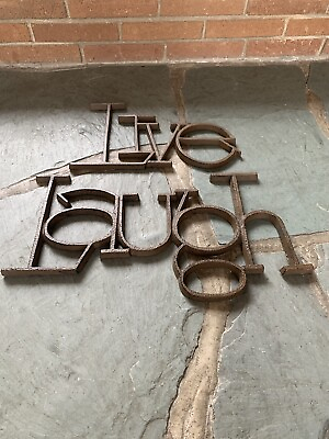 Iron “Live” And “Laugh” Sign $30.00